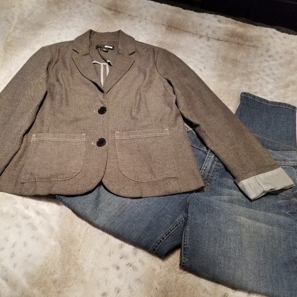 Eddie Bauer Jackets & Blazers - Eddie Bauer Brown Blend Cotton 2 Button Blazer
